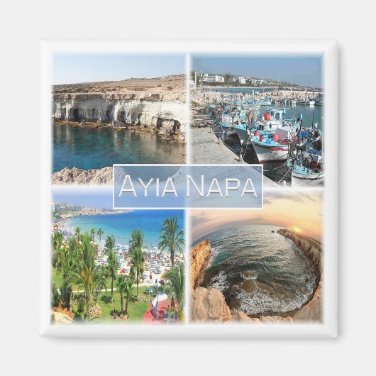 zCY004 AYIA NAPA Cyprus - Fridge Magneet (Voorkant)