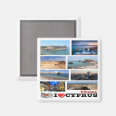 zCY029 I hou van CYPRUS, Fridge Magneet (Voorkant / Achterkant)