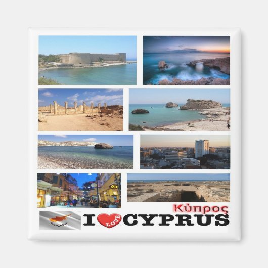 zCY029 I hou van CYPRUS, Fridge Magneet (Voorkant)