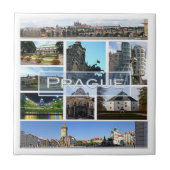 zCZ004 PRAAG Tsjechië, Tegeltje (Voorkant)