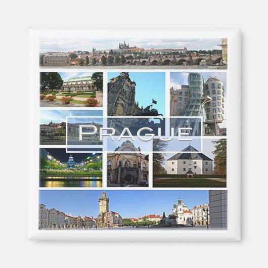 zCZ004 PRAGUE Tsjechië - Fridge Magneet (Voorkant)