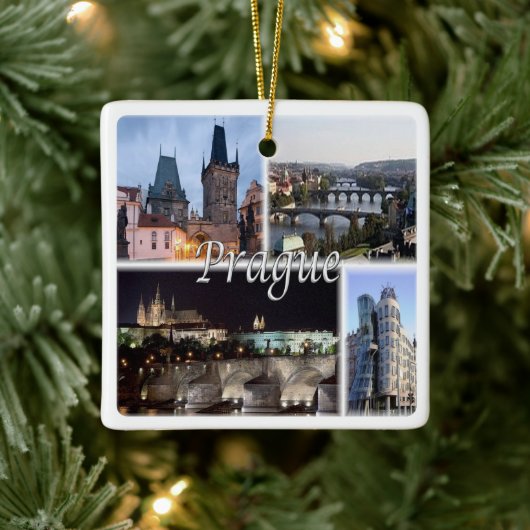 zCZ005 PRAGUE Tsjechië, Keramisch Ornament (Boom)