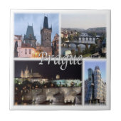 zCZ005 PRAGUE Tsjechië, Tegeltje (Voorkant)