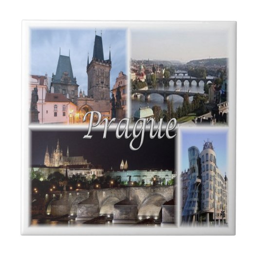zCZ005 PRAGUE Tsjechië, Tegeltje (Voorkant)