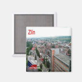 zCZ008 ZLÍN Tsjechië, koelkast Magneet (Voorkant / Achterkant)