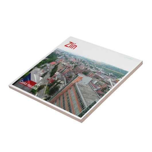 zCZ008 ZLÍN Tsjechië, Tegeltje (Zijkant)