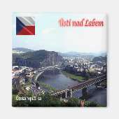 zCZ009 ÚSTÍ NAD LABEM Tsjechië, koelkast Magneet (Voorkant)