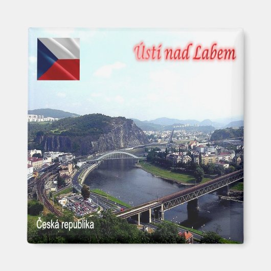 zCZ009 ÚSTÍ NAD LABEM Tsjechië, koelkast Magneet (Voorkant)
