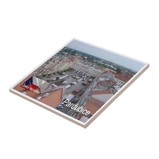 zCZ011 PARDUBICE Tsjechië, Tegeltje (Zijkant)