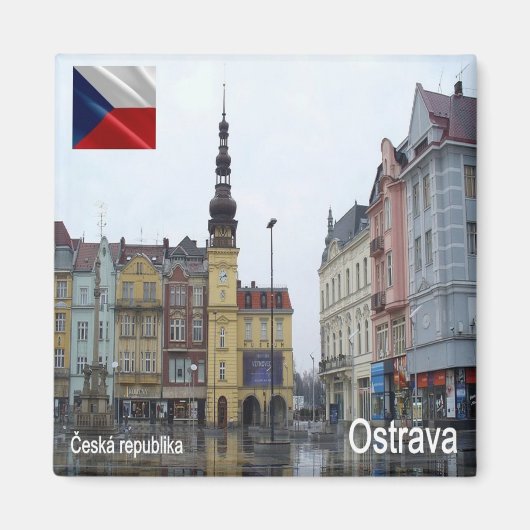 zCZ012 OSTRAVA Tsjechië, Koelkast Magneet (Voorkant)