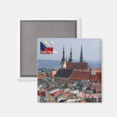 zCZ013 OLOMOUC Tsjechië, koelkast Magneet (Voorkant / Achterkant)