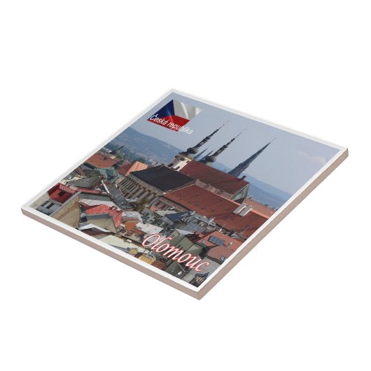 zCZ013 OLOMOUC Tsjechië, Tegeltje (Zijkant)