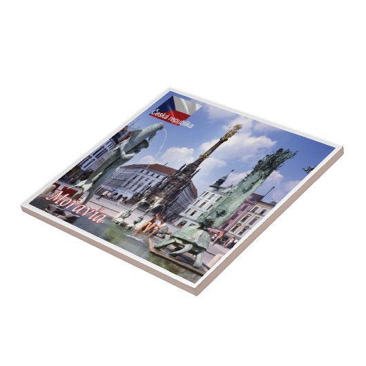 zCZ014 MORAVIA Tsjechië, Tegeltje (Zijkant)