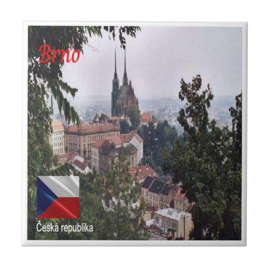 zCZ016 BRNO Tsjechië Tegeltje (Voorkant)