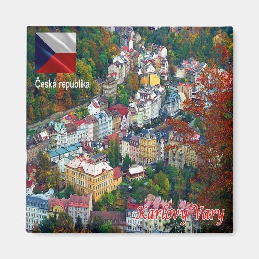 zCZ019 KARLOVY VARY Tsjechië, koelkast Magneet (Voorkant)