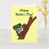 ZD- Happy Vaderdag! Kikkerkaartje Kaart (Gele Bloem)