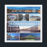 zDE003 mozaïek van HAMBURG in Duitsland, Fridge Magneet<br><div class="desc">Hier vind je het souvenir van je vakantie. Deze categorie bevat kogelvrije magneten van vele plaatsen in Europa. (zDE003 mozaïek van HAMBURG in Duitsland in Europa, Fridge magnet). Verbazingwekkende vrienden en familieleden met de unieke souvenirs van uw geweldige reis. Probeer ons. #LeoPepeDesign - speicherstadt, elbe rivierhaven van hamburg, dockland kantoor-gebouw,...</div>