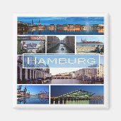 zDE003 mozaïek van HAMBURG in Duitsland, Fridge Magneet (Voorkant)