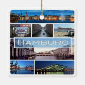 zDE003 mozaïek van HAMBURG in Duitsland in Europa, Keramisch Ornament (Achterkant)