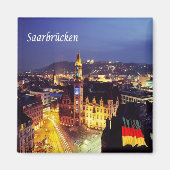 ZDE006 SAARBRÜCKEN Duitsland, koelkast Magneet (Voorkant)