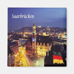 ZDE006 SAARBRÜCKEN Duitsland, koelkast Magneet