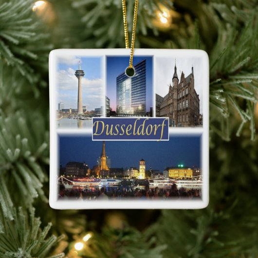 zDE008 DUSSELDORF, Duitsland, Europa, Keramisch Ornament (Boom)