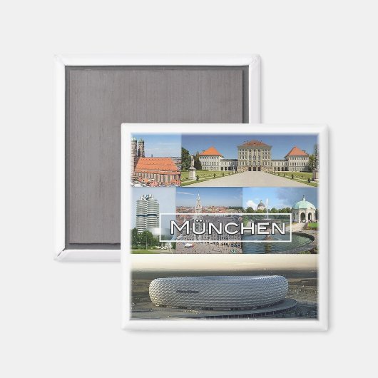 zDE012 MUNICH MÜNCHEN mosaic Germany - Magneet (Voorkant / Achterkant)