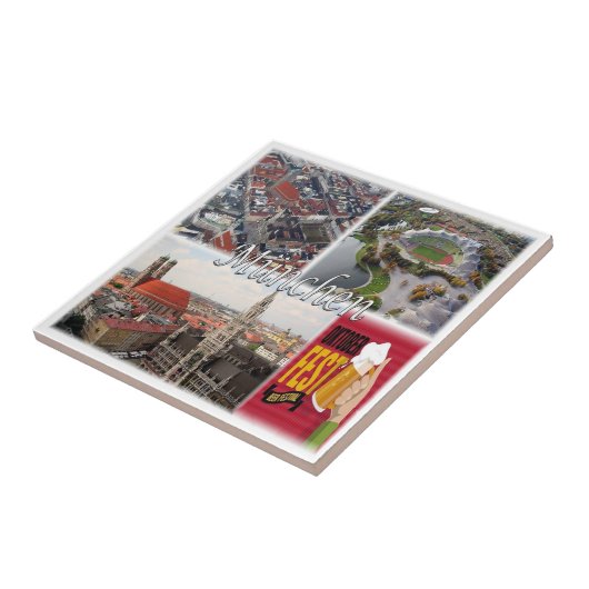 zDE015 MÜNCHEN Duitsland, Tegeltje (Zijkant)