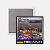 zDE017 FRANKFURT collage mozaïek Duitsland, Koelka Magneet (Voorkant / Achterkant)