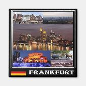 zDE017 FRANKFURT collage mozaïek Duitsland, Koelka Magneet (Voorkant)