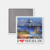 zDE020 BERLIN I LIEFT Duitsland, Fridge Magnet (Voorkant / Achterkant)