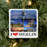 zDE020 BERLIN I LIEFT VAN Duitsland, Keramisch Ornament<br><div class="desc">Hier vind je het souvenir van je vakantie. Deze categorie bevat keramisch siermateriaal van vele plaatsen in Duitsland. (zDE020 BERLIN I LIVE Germany, Ceramic Ornament). Verbazingwekkende vrienden en familieleden met de unieke souvenirs van uw geweldige reis. Probeer ons. #LeoPepeDesign - Europe duitsland, leopedesign, reisfototoerisme, gift souvenir gadget Ceramic Ornament, collage...</div>