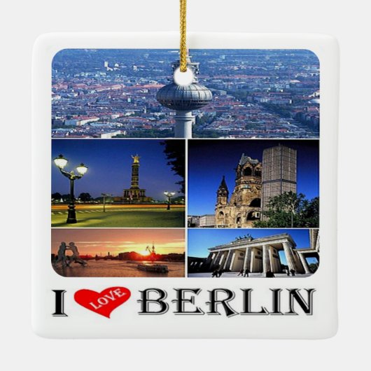 zDE020 BERLIN I LIEFT VAN Duitsland, Keramisch Ornament (Achterkant)