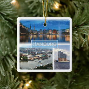 zDE021 HAMBURG Duitsland, Keramisch Ornament