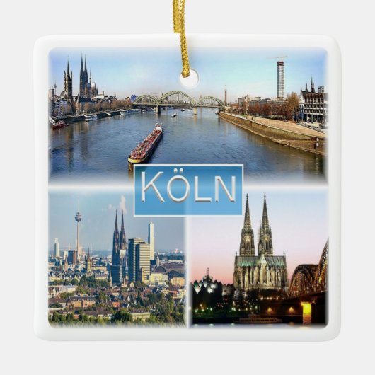 zDE025 COLOGNE KÖLN Duitsland, Europa, Keramisch Ornament (Voorkant)