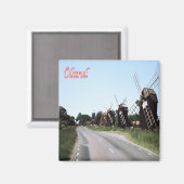 zDE028 ÖLAND MILLS Frisian Islands Duitsland Fridg Magneet (Voorkant / Achterkant)