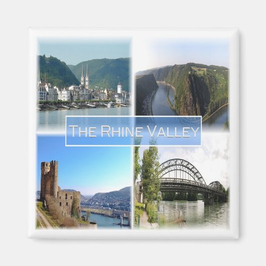 zDE032 THE RHINE VALLEY Germany - Fridge Magneet (Voorkant)