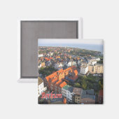 zDE036 BORKUM KUST Friese eilanden Duitsland, Magneet (Voorkant / Achterkant)