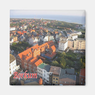 zDE036 BORKUM KUST Friese eilanden Duitsland, Magneet