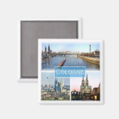 zDE043 COLOGNE KÖLN Duitsland - Fridge Magneet (Voorkant / Achterkant)