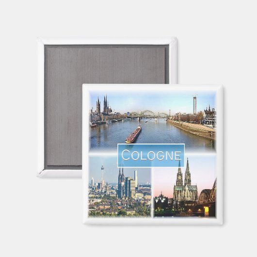 zDE043 COLOGNE KÖLN Duitsland - Fridge Magneet (Voorkant / Achterkant)