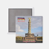 zDE049 BERLIN Berliner Victory Column Duitsland - Magneet (Voorkant / Achterkant)