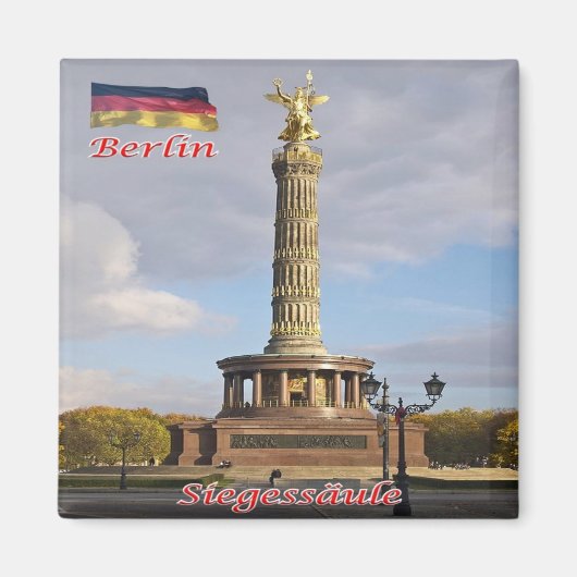 zDE049 BERLIN Berliner Victory Column Duitsland - Magneet (Voorkant)