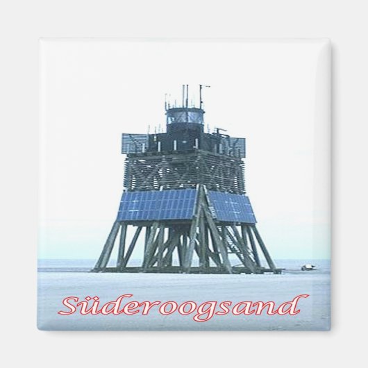 zDE053 SÜDEROOGSAND Friese eilanden, Koelkast Magneet (Voorkant)