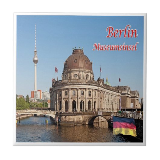 zDE061 BERLIN Museum Island Duitsland, Tegeltje (Voorkant)