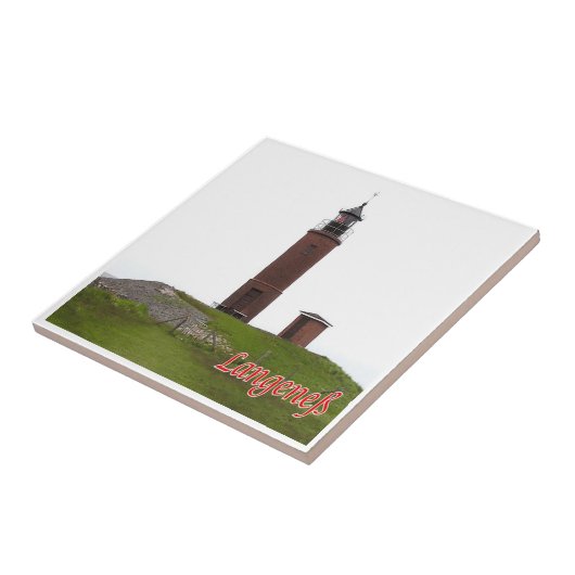 zDE063 LANGENESS VUURTOREN Friese eilanden Tegeltje (Zijkant)