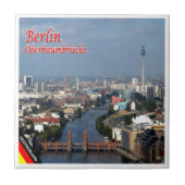 ZDE073 BERLIN OBERBAUMBRÜCKE Duitsland Tegeltje (Voorkant)