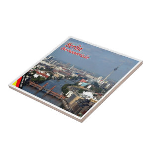 ZDE073 BERLIN OBERBAUMBRÜCKE Duitsland Tegeltje