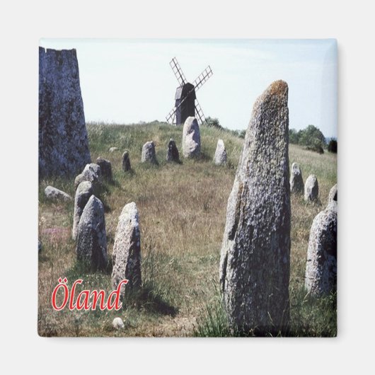 zDE082 ÖLAND MILL Friese eilanden Duitsland, Koelk Magneet (Voorkant)