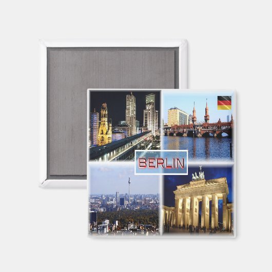 zDE090 BERLIJN Bikini Haus Oberbaum, Koelkast Magneet (Voorkant / Achterkant)